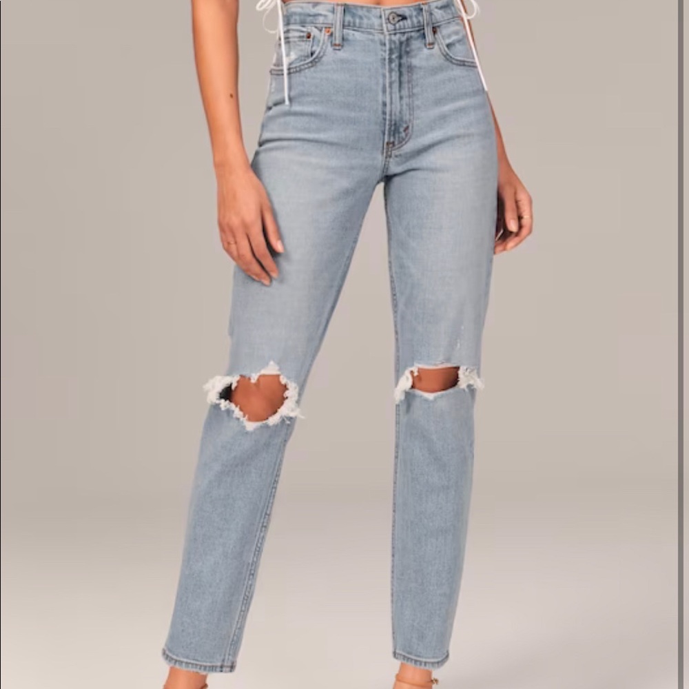 A&F High Rise Mom Jean